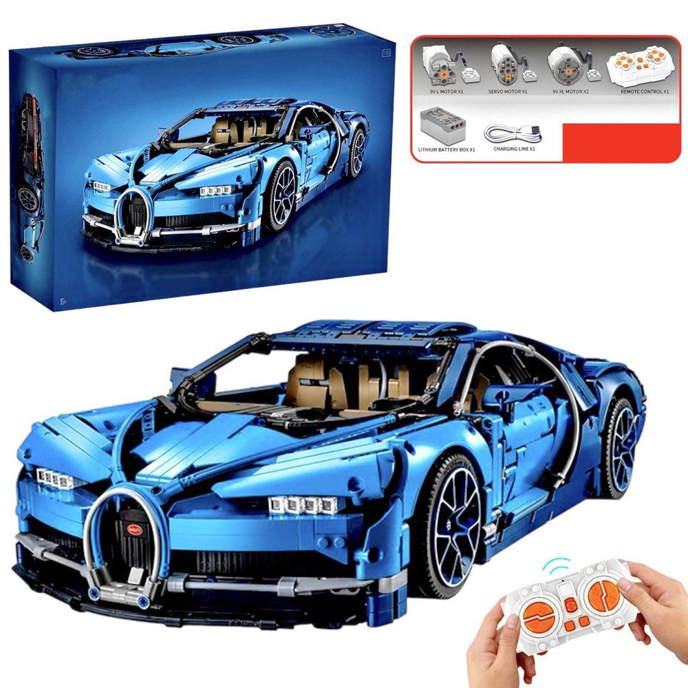 Радиоуправляемый Конструктор Техник набор "Бугатти Широн" 3599 деталей ...