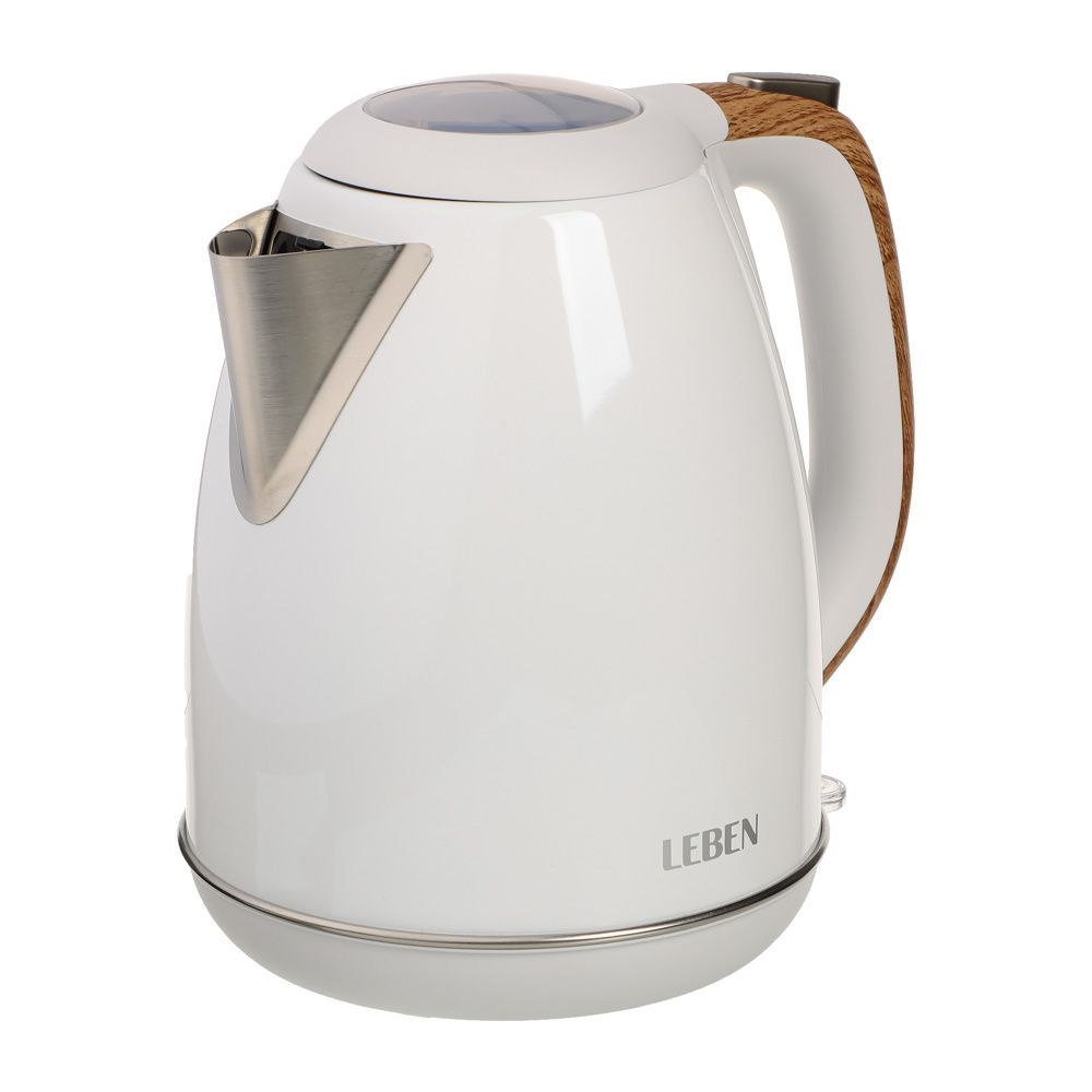 Чайник электрический LEBEN 291-096, металл, 1,7 л., 2200 Вт, белый #1