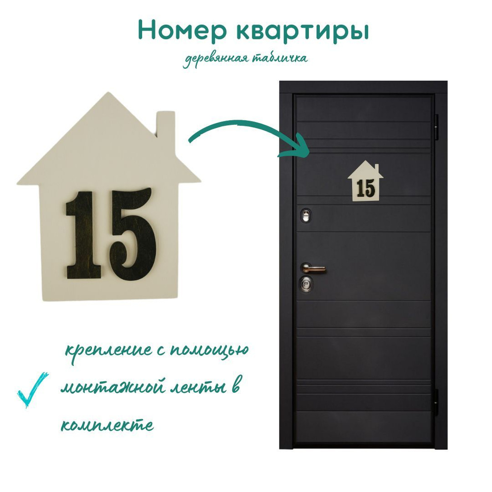 Номерок на уличные входные двери, чтобы гости не заблудились в поисках вашей квартиры в Смоленске