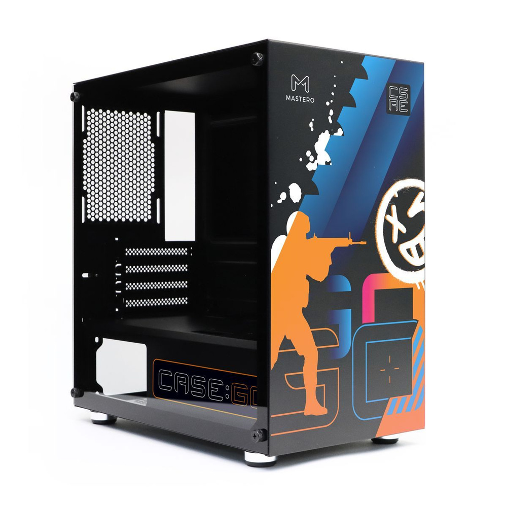 Корпус Mastero Case GO, mATX, Mini-Tower, USB 3.0, черный, без БП  (MST-GCM-01-GO) - купить с доставкой по выгодным ценам в интернет-магазине  OZON (264726369)