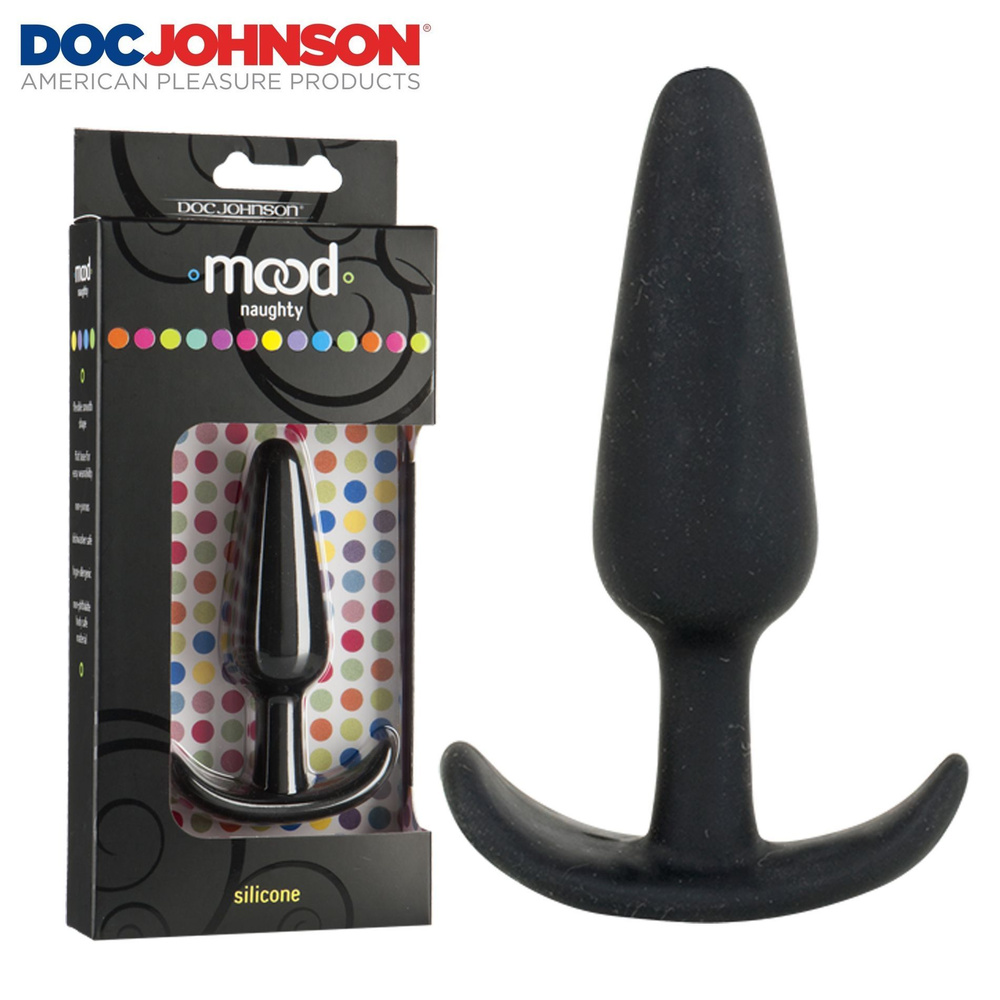 Doc Johnson Анальная пробка MOOD NAUGHTY черная MEDIUM (9 х 2.5 см) #1