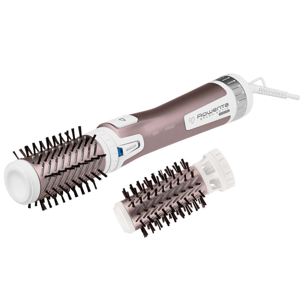 Rowenta Фен-щетка для волос Brush Activ Premium Care CF9540F0 1000 Вт, кол-во насадок 2, розовый  #1