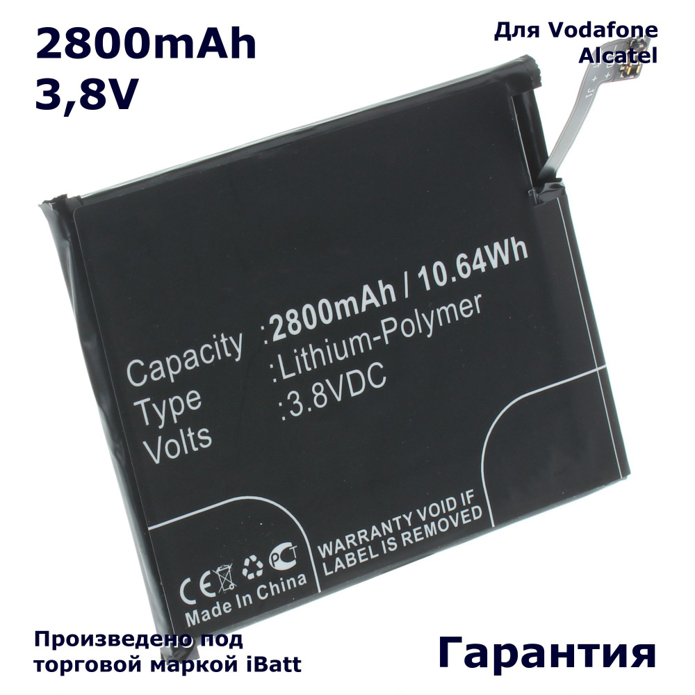 Аккумулятор iBatt 2800mAh 3,8V для OT-5086D One Touch 3 Dual Sim OT-5034  OT5052D для Smart N9 VFD720 - купить с доставкой по выгодным ценам в  интернет-магазине OZON (305580502)