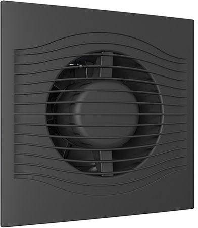 Вентилятор вытяжной осевой с обратным клапаном D100, черный  #1