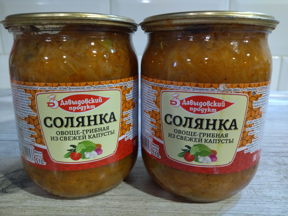 Солянка овоще-грибная из свежей капусты 510 г 2 шт Давыдовский продукт  #1