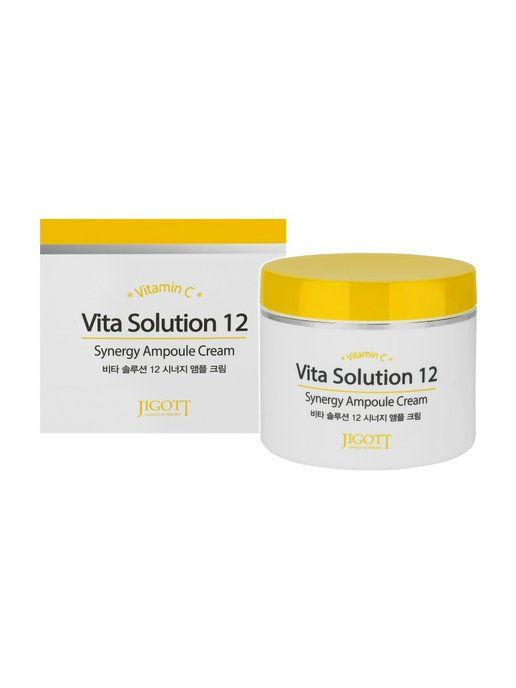 Ампульный крем для лица JIGOTT VITA SOLUTION 12 SYNERGY AMPOULE CREAM, 100мл #1