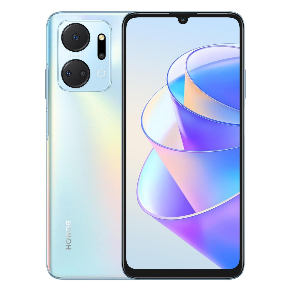 Honor Смартфон X7a Plus 6/128GB Titanium Silver 6/128 ГБ, серебристый