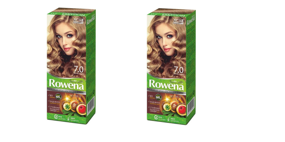 ACME COLOR Краска для волос ROWENA 7.0 Русый, 2 шт #1