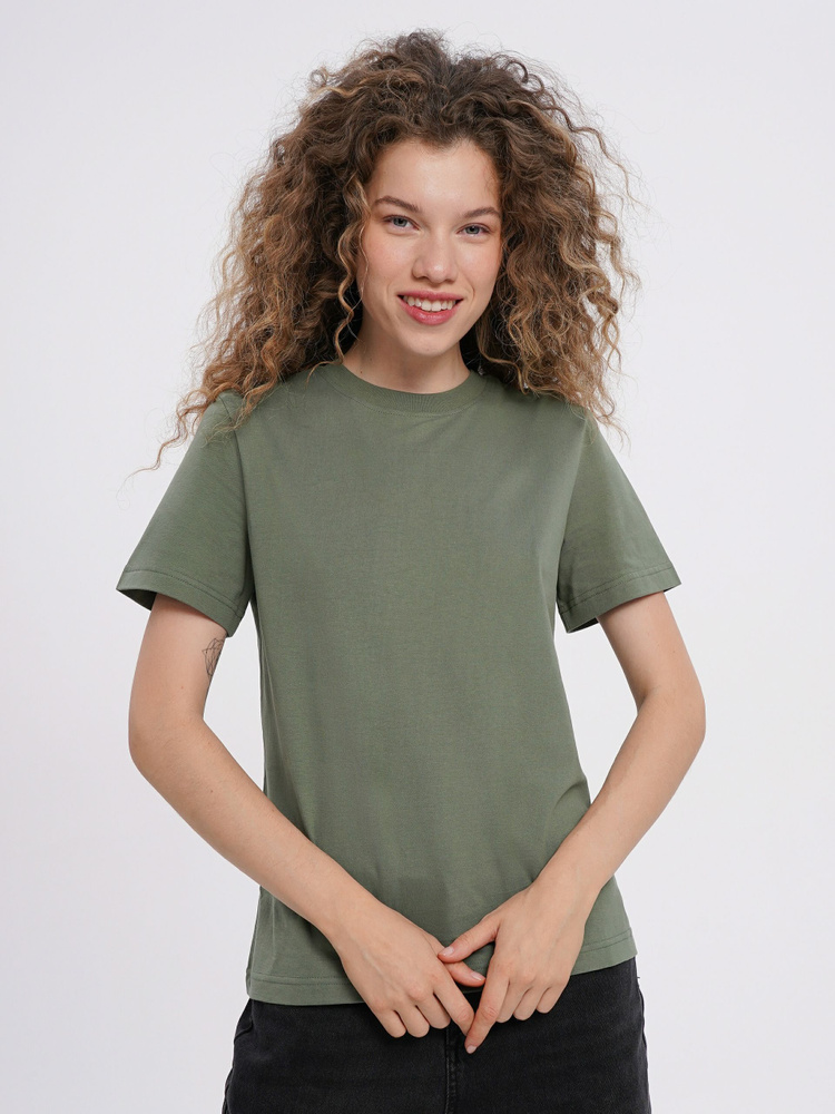 Футболка ТВОЕ, размер 42, цвет хаки, 100% Хлопок - купить по выгодной ...