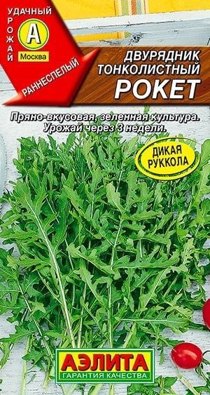ДВУРЯДНИК ТОНКОЛИСТНЫЙ РОКЕТ. Многолетняя Руккола. Семена. Вес 0,3 гр. Скороспелый сорт дикой рукколы. #1