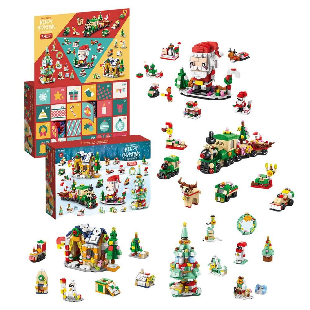 Рождественский адвент-календарь, обратный отсчет 24 дня, строительные  блоки, игрушки, подарки для детей,красный - купить с доставкой по выгодным  ценам в интернет-магазине OZON (1163686558)