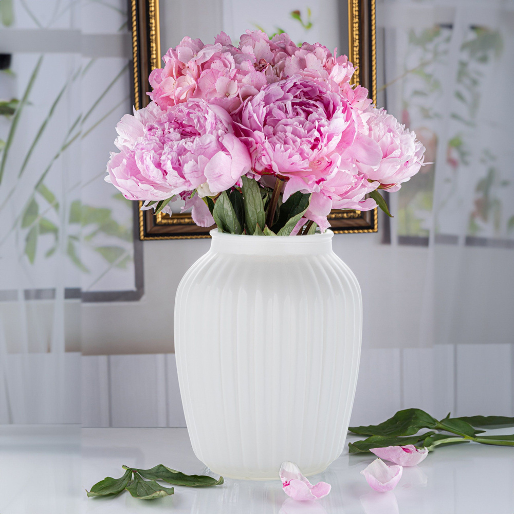 Ваза для цветов 20 см. Ваза для сухоцветов белая. Ваза для декора. Ваза ...