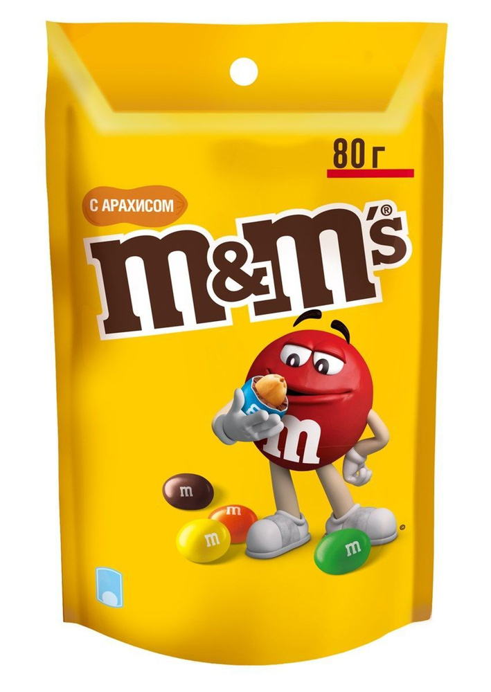 Драже M&M's с арахисом, 80г #1