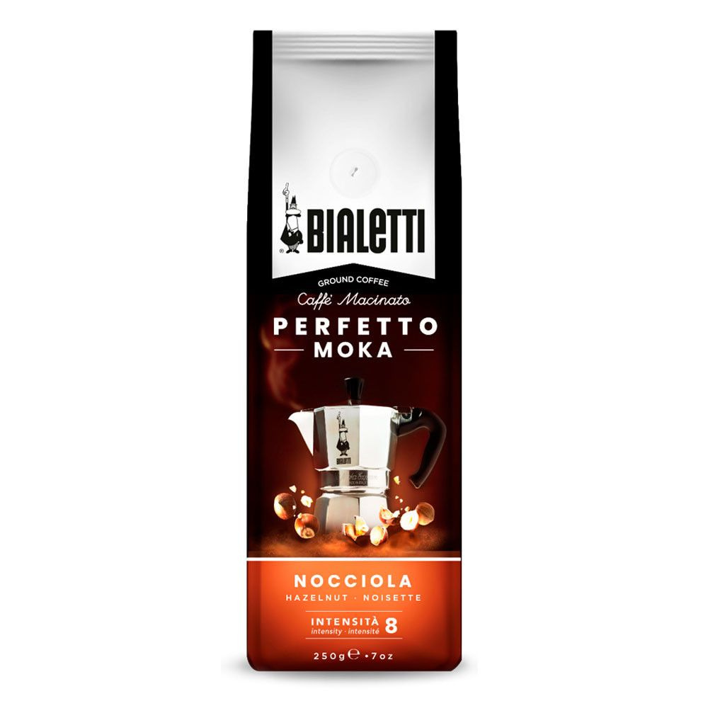 Кофе молотый Bialetti Perfetto Moka Nocciola (со вкусом лесного ореха) пачка 250гр  #1