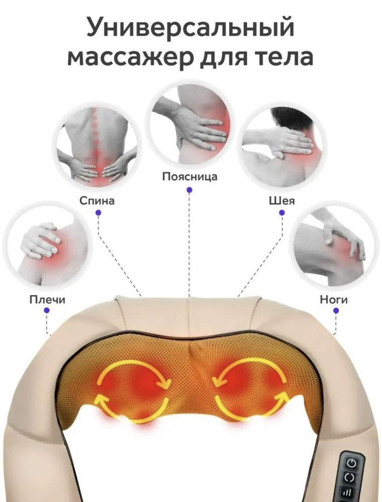 Массажер электрический , подушка с термороликами для тела купить по ...