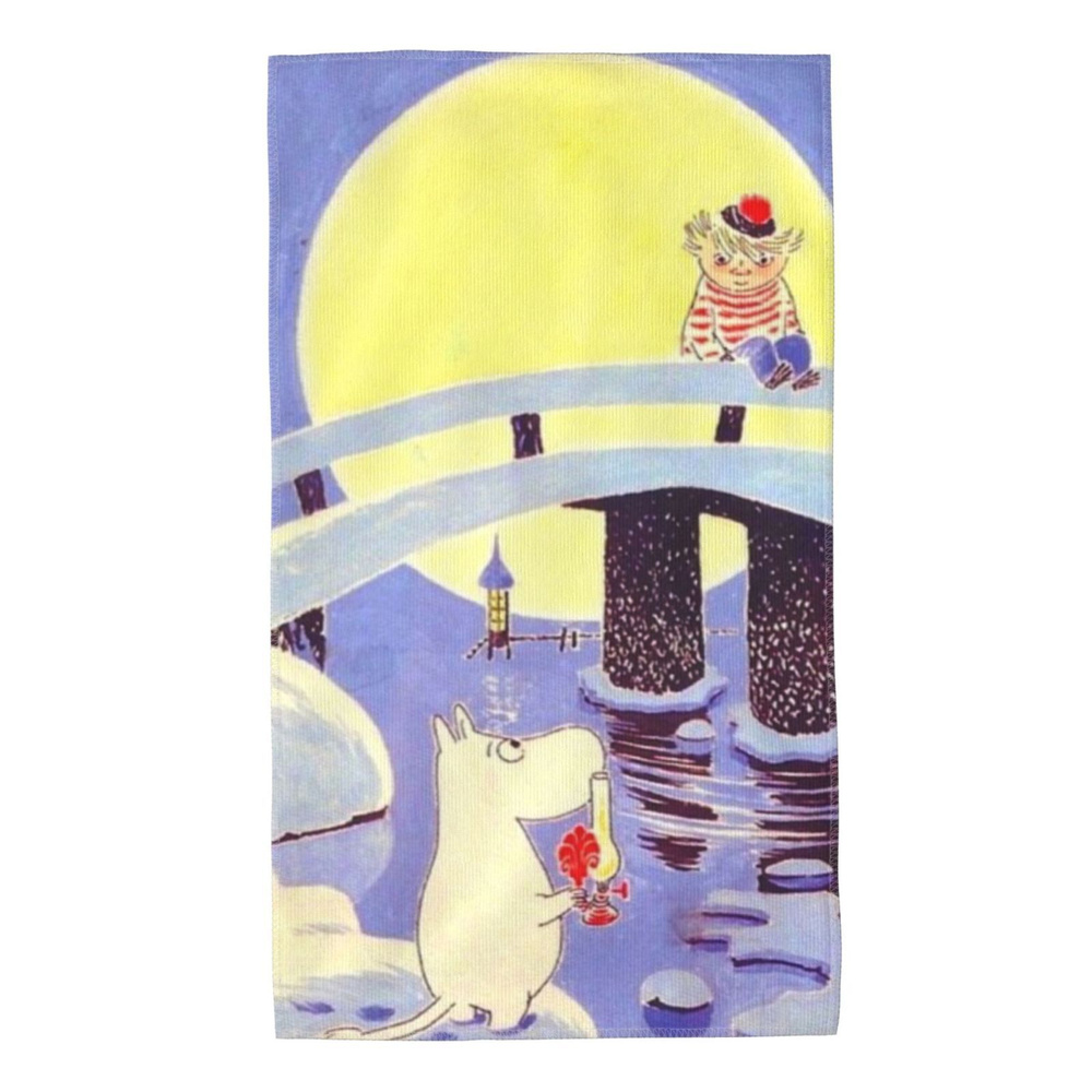 Moomin Полотенце для лица, рук Moomin, Микроволокно, 40x70 см, разноцветный, 1 шт.  #1