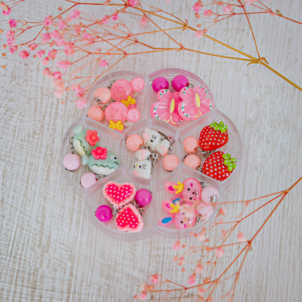 Набор сережек-клипс детских Незабудка - купить с доставкой по выгодным ...