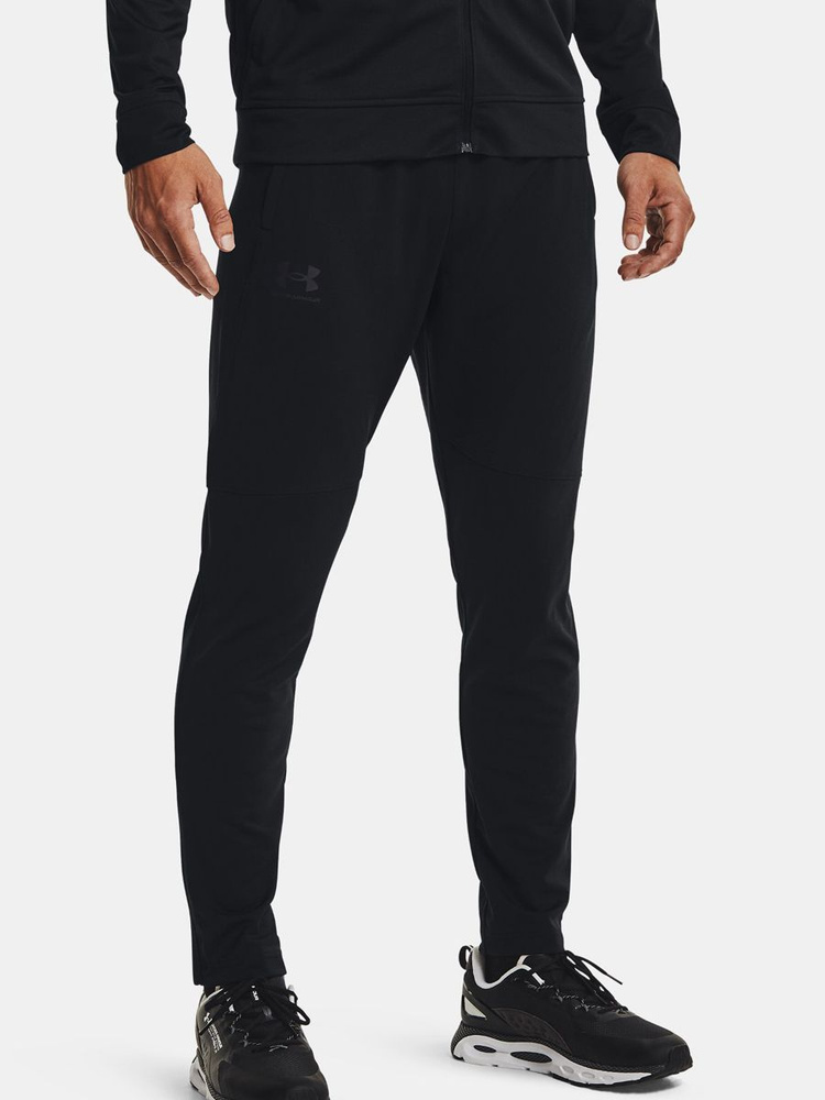 Under armour black track on sale pants