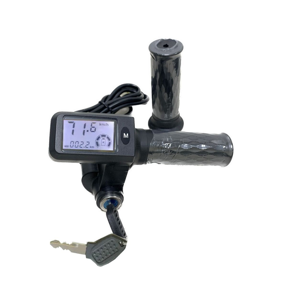 Ручка газа 36-72v с дисплеем и замком зажигания для электровелосипеда ...