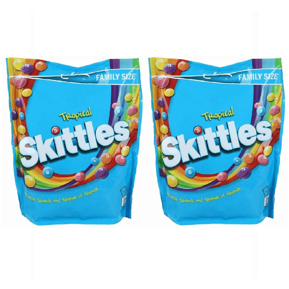 Жевательные конфеты Skittles Tropical 2 уп по 152гр #1