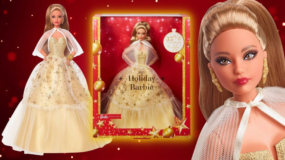 Кукла Барби Holiday новогодняя 2023 Barbie - купить с доставкой по ...