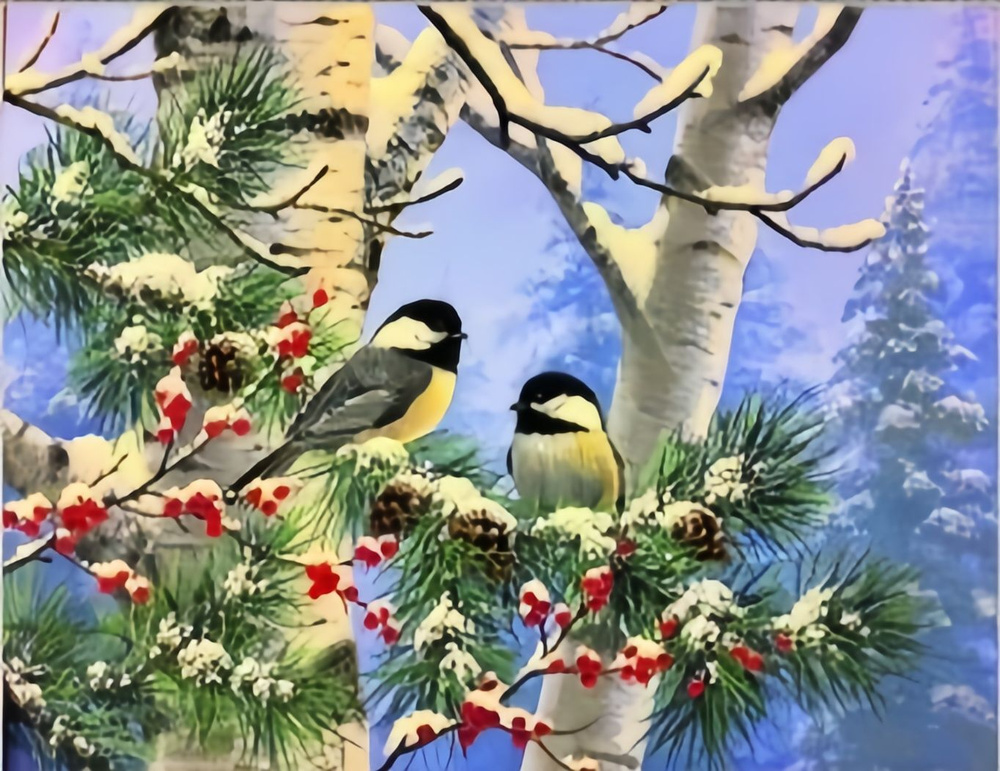 Алмазная мозаика 40х50 на подрамнике цветы природ животные - купить с ...