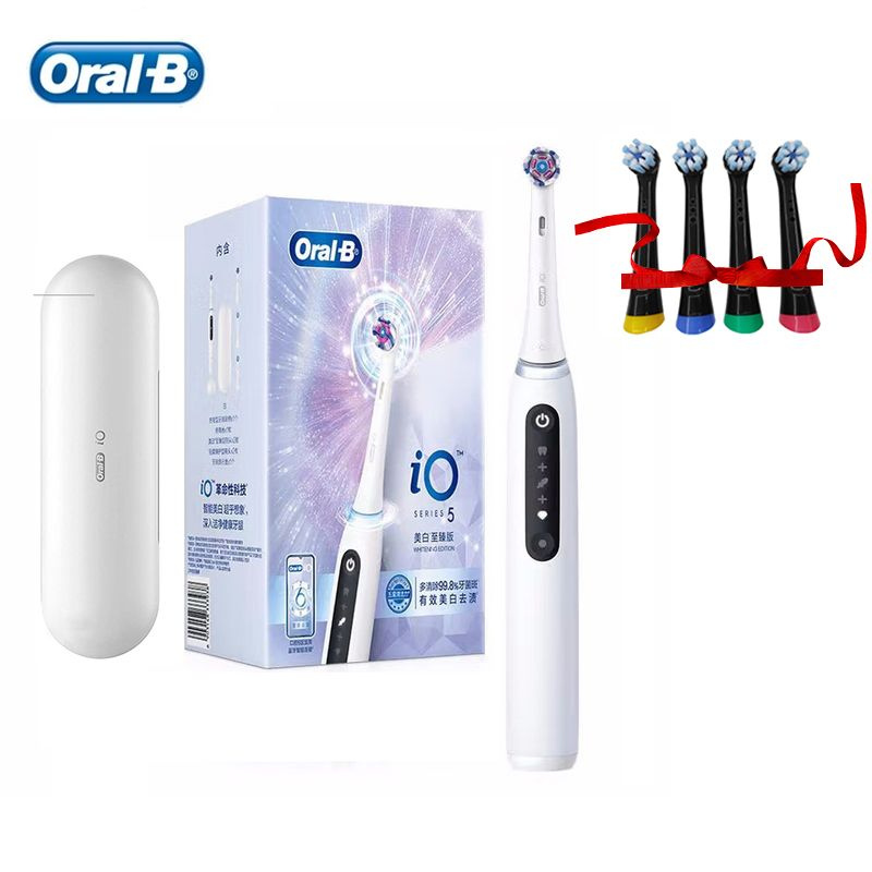 Oral-B Электрическая зубная щетка Oral B iO5, белый, черный матовый  #1