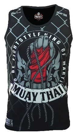 Футболка BORN TO BE MUAY THAI, размер 48, цвет черный, Полиэстер 100% ...