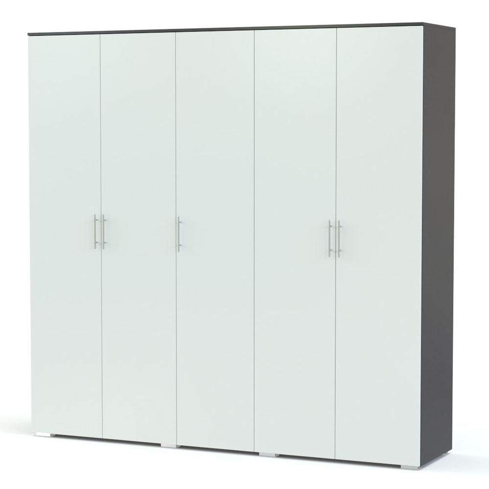 Шкаф распашной BestMebel Распашной шкаф 5 дверей, 265x50x210 см купить ...