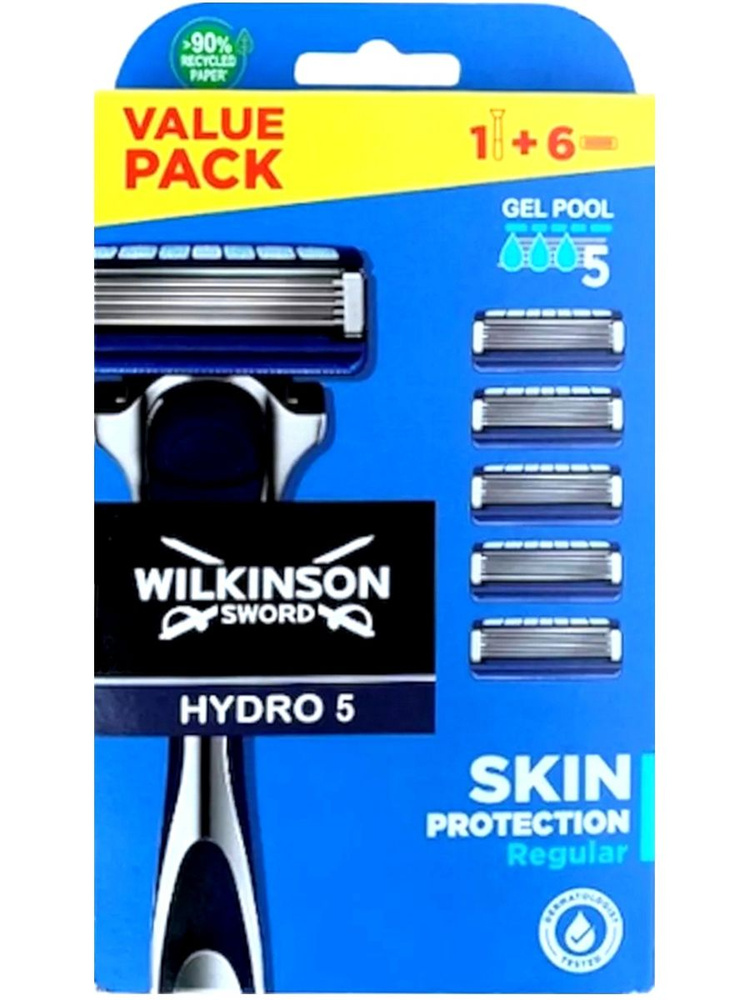 Wilkinson Sword Hydro5 Skin Protection Станок для бритья и 5 сменных ...