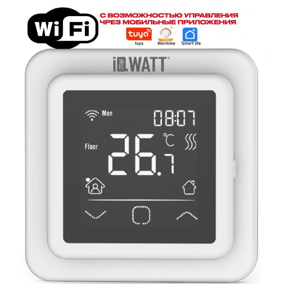 Терморегулятор IQWATT IQ THERMOSTAT SMART HEAT Wi-Fi (белый) #1