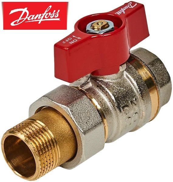 Шаровой кран Danfoss BVR-F 1" американка латунь бабочка 065B8205 #1