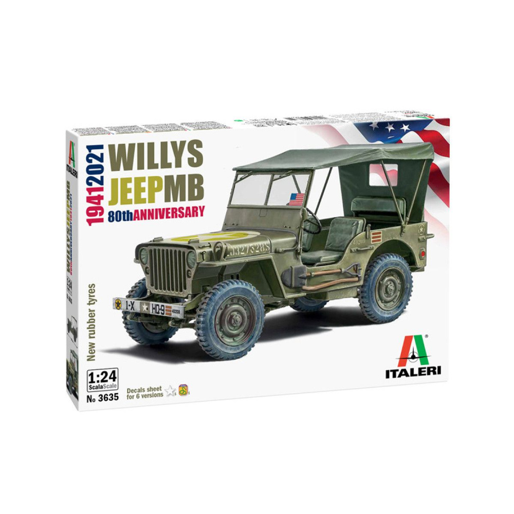 Italeri Сборная модель 3635 Техника и вооружение Willys Jeep MB 1:24 #1