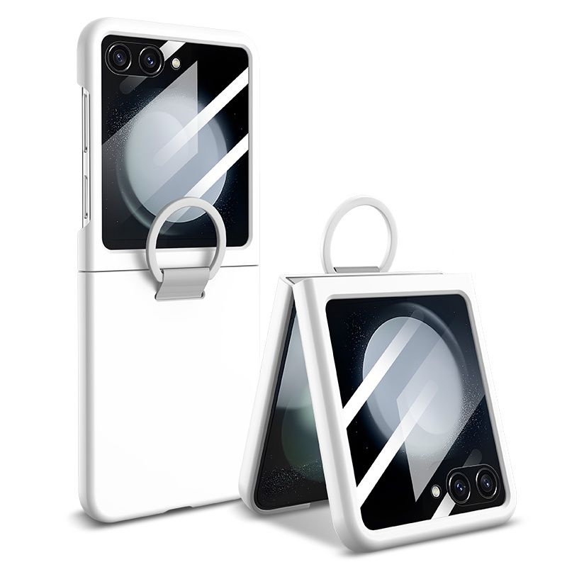 Чехол с защитным кольцом из закаленного стекла для Samsung Galaxy Z ...