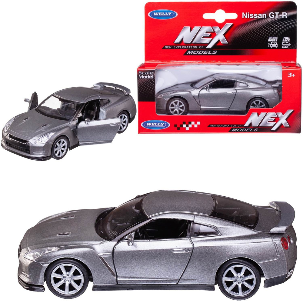 Машинка Welly 1:38 NISSAN GT-R R35 серая - купить с доставкой по выгодным  ценам в интернет-магазине OZON (1322932428)