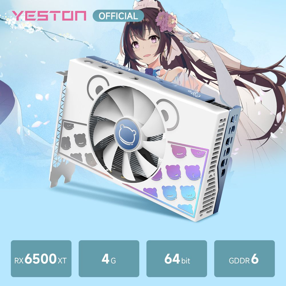 Видеокарта YESTON Radeon RX 6500 XT, 4 ГБ GDDR6 - купить по низким ...