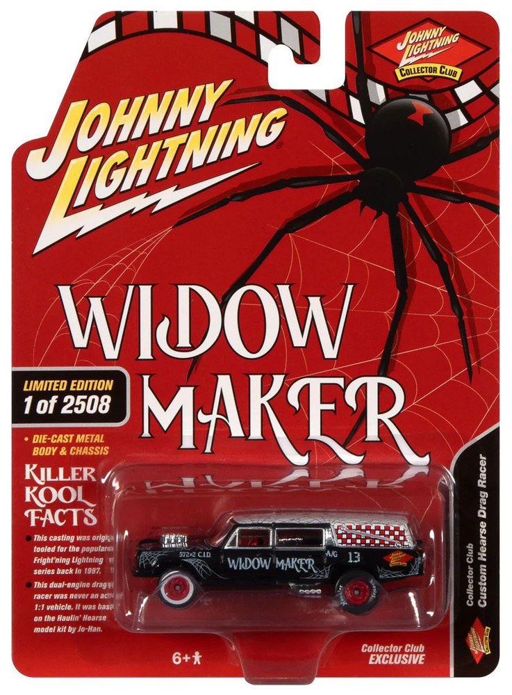 Машинка Johnny Lightning 1 64 Car Model Custom Hearse Widow Maker 