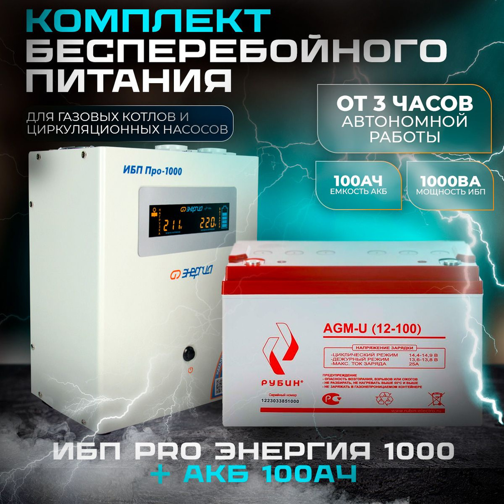 ИБП Линейно-интерактивный (Smart UPS) Энергия РЭ-АКБ12100/0029, 1000 В·А  купить по выгодной цене в интернет-магазине OZON (803014161)