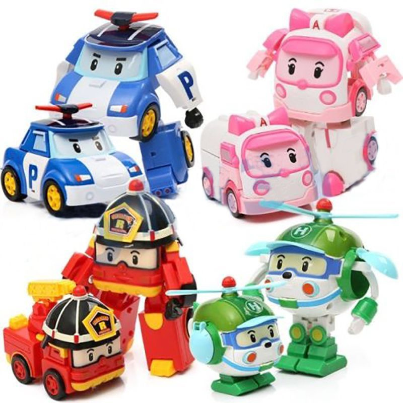 Набор игрушек Robocar Poli Ambe Roy Helly Transformers для детей: веселые и увлекательные, обучающие #1