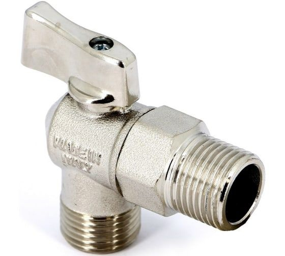 Кран шаровый угловой 1/2''х1/2" НН для подключения бачков/смесителей ...