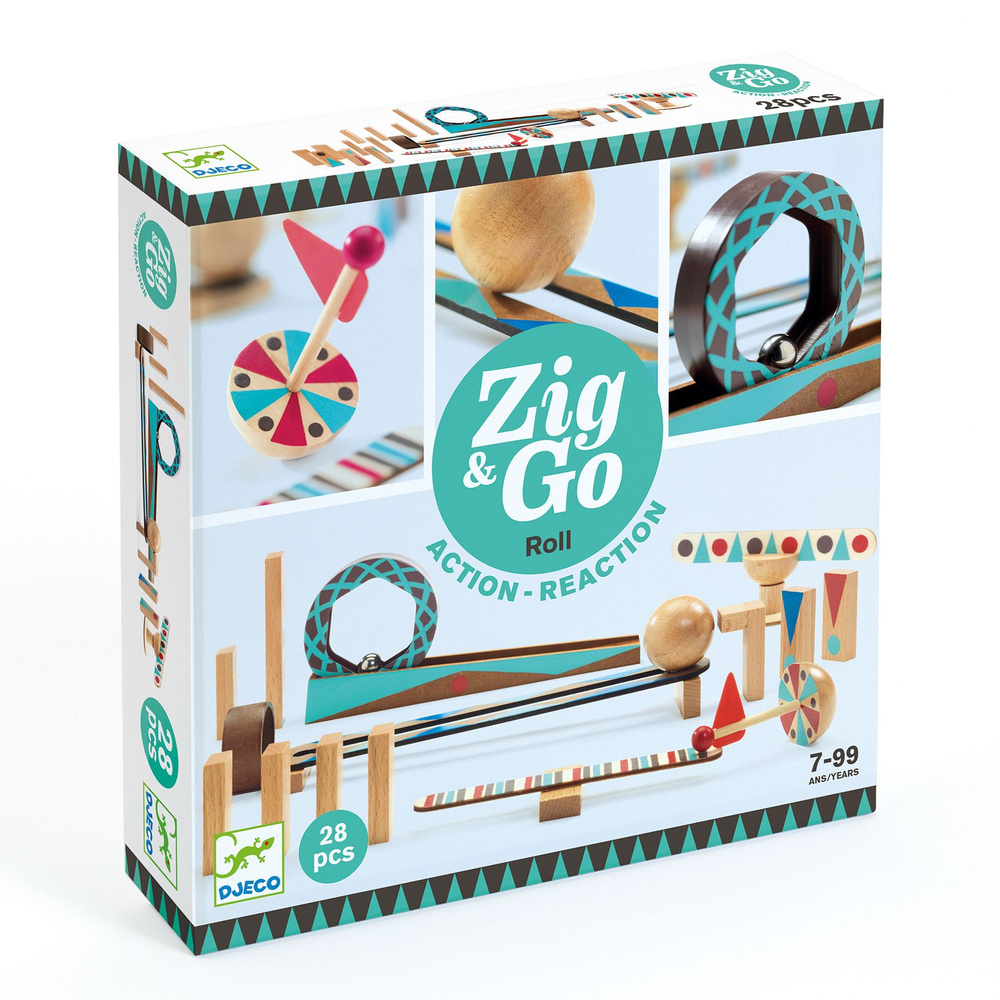 Djeco ZignGo Roll Деревянный конструктор, 28 д. #1