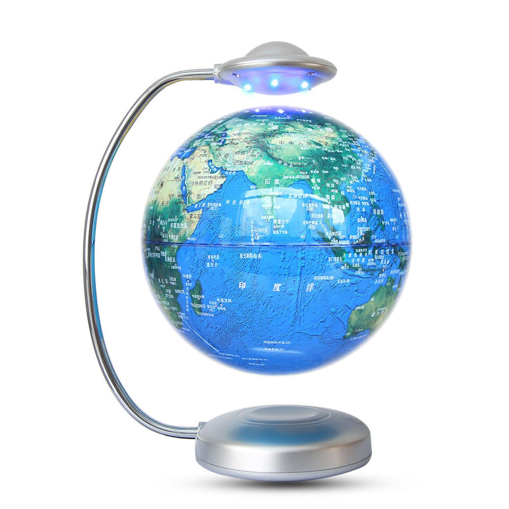 Плавающий Магнитный левитационный глобус, светодиодная карта мира ...