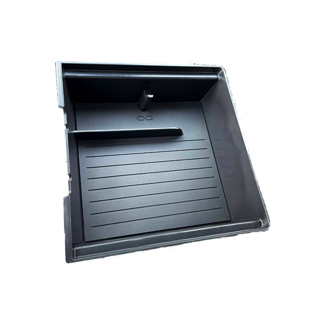KAVANIC Organizzatore Per Console Centrale Tesla Model 3 Highland 2023-2024, Vassoio Floccato, Divisori Profondi, Con Passaggio Cavo - 3