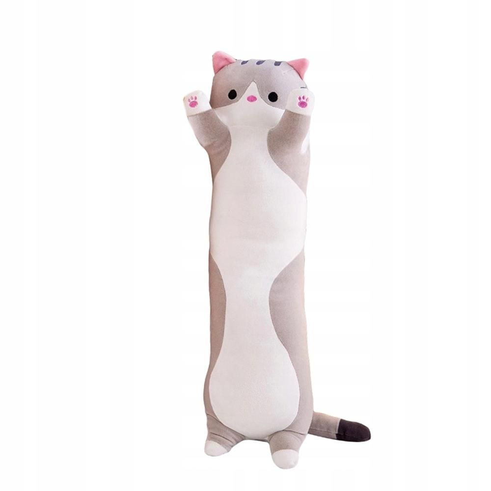 Мягкая игрушка кошка серый Long Cat/кот батон/длинный кот 50 см MUSADIK TOY  #1