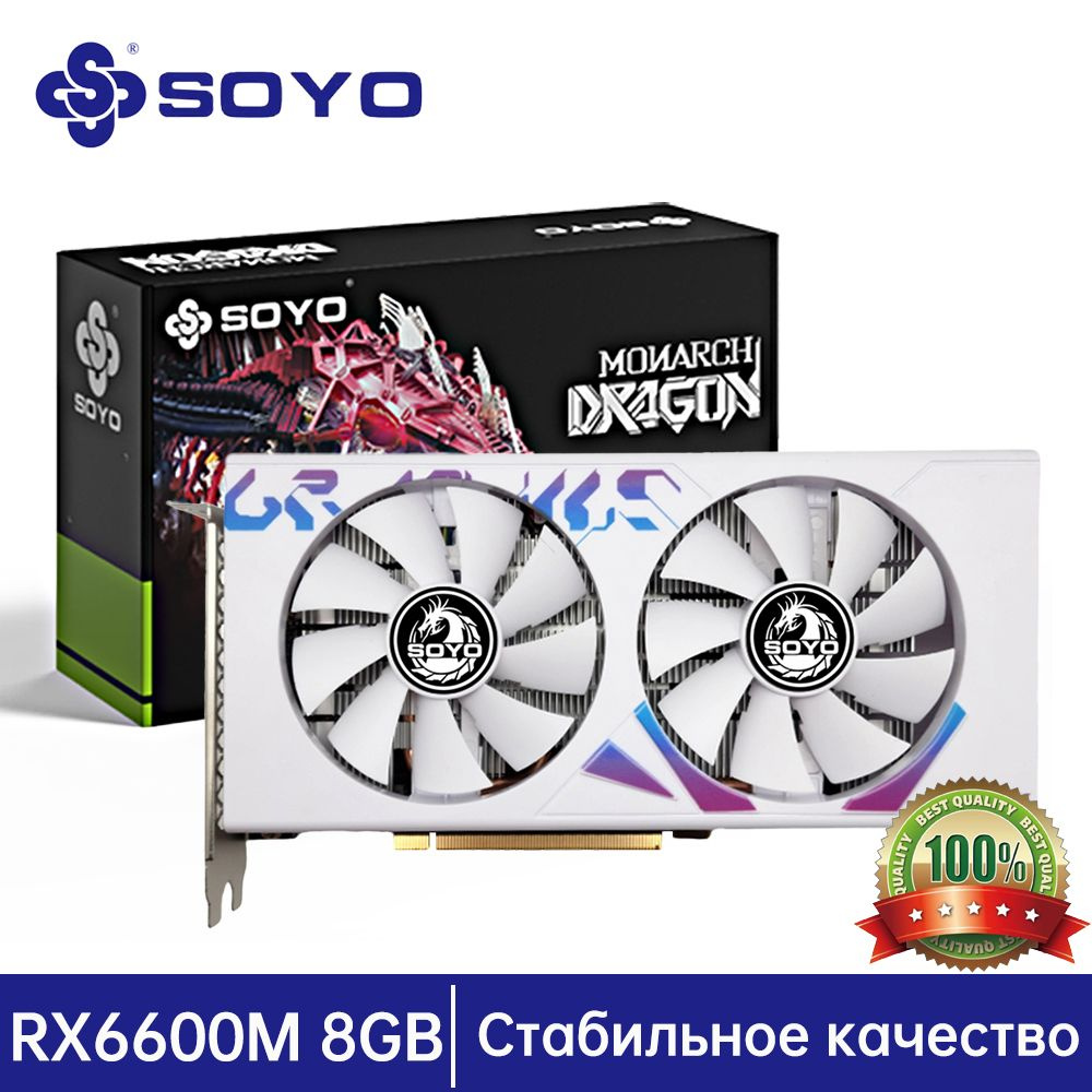 Видеокарта SOYO Radeon RX 6600, 8 ГБ GDDR6 - купить по низким ценам в  интернет-магазине OZON (1435754489)