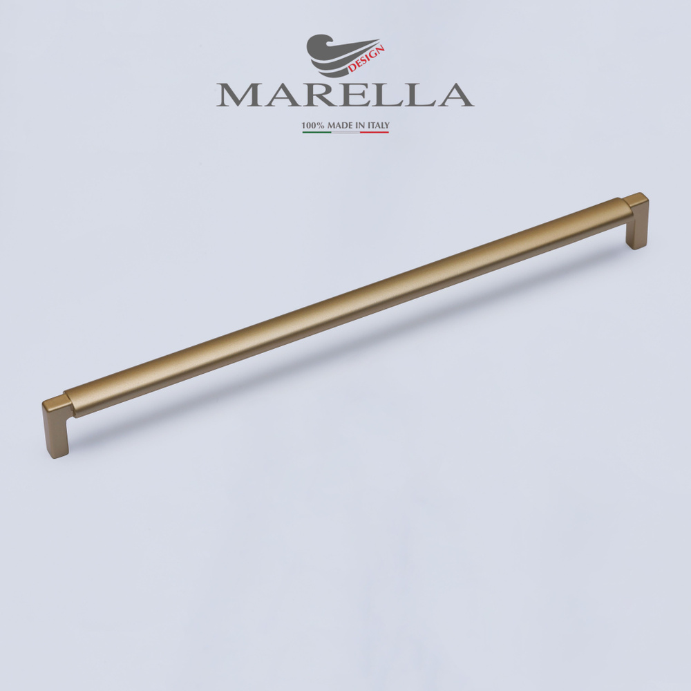 Ручка мебельная / Скоба Marella Keplero (Италия) Цвет - Матовое золото 320 мм  #1