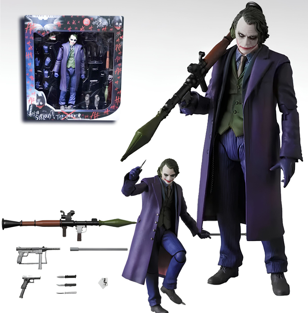 Фигурка Бэтмен Джокер темный рыцарь / Batman Joker The Dark Knight 051  (16см)