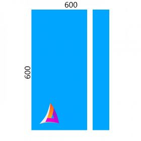 Двухсторонний пластик для лазерной гравировки (Голубой на белом) 600мм_600мм 1,3мм  #1
