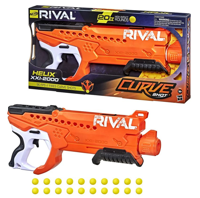 Бластер пистолет Нерф / NERF Rivel Curve Shot / Helix XXI-2000 (оружие игрушечное)  #1