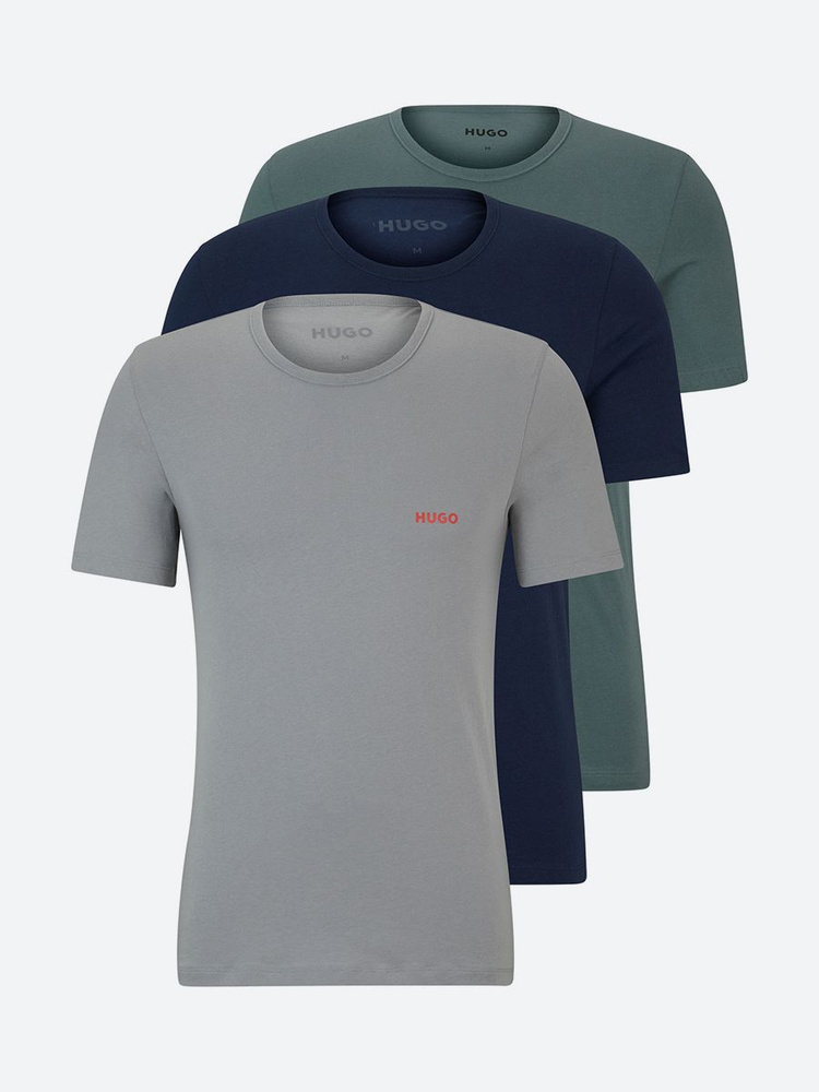Комплект футболок HUGO, размер 48, цвет зеленый, 100% хлопок - купить ...